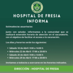 Extensión horaria en Vacunatorio